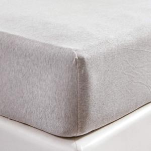 PURE ERA Jersey Knit Cotton Fitted Bottom Sheet ONLY (No Flat Sheet or Pillow Cases) Deep Pocket Up to 15" to 20" Ultra Soft Comfy Breathable Beige Queen