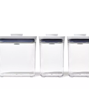 OXO POP 3pc Plastic Food Storage Container Set Clear: Air Tight Seal, Dishwasher-Safe