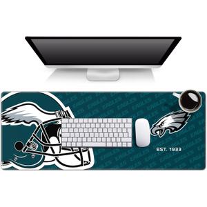 YouTheFan NFL Officially-Licensed Logo Series Desk Pad SMU - Water and Stain Resistant, Heavy-Duty Non-Slip Rubber Backing - fits Under Mouse, Computer and Keyboard (One Size)
