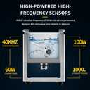 Commercial Ultrasonic Cleaner with Knob, 2L Professional Ultrasonic Cleaner, 40kHz with Heater and Timer for Tools, Jewelry, Watches, Glasses, Dentures, and Small Metal Parts