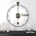 36 inch Wall Clock Extra Large Wall Clocks with Pendulum, Battery Operated Silent Non-Ticking Modern Metal Clock for Living Room Decor, Decorative Hanging Clock for Bedroom, Office, Kitchen, Home