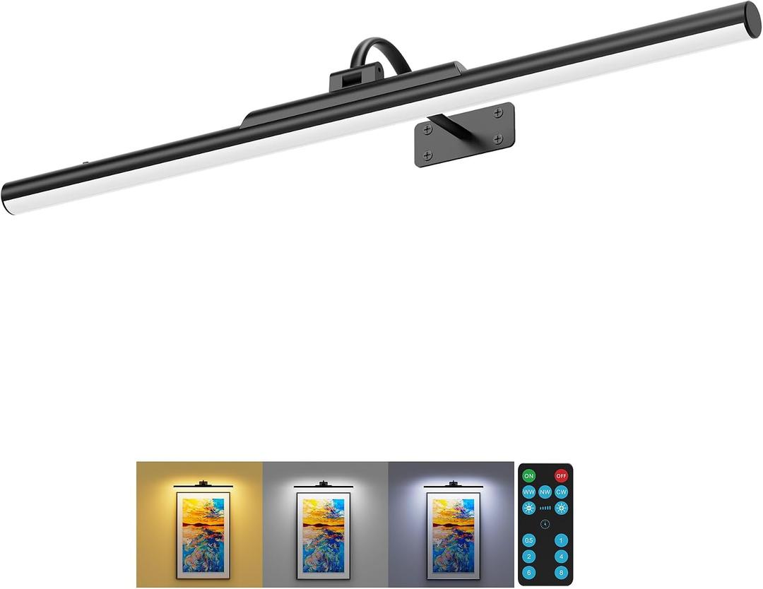 Picture Wall Lights Wireless Art Light for Paintings 24" Black
