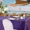 Horbaunal 4 Pack Purple Satin Tablecloth 60 x 102 Inches Rectangle Satin Table Cover Bright Silk Table Cloth Smooth Table Decoration for Wedding Party Banquet