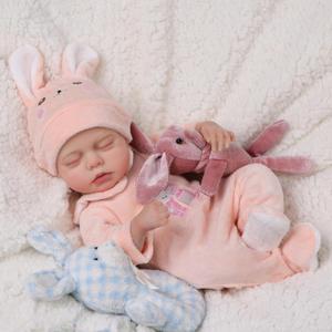 BABESIDE 12 Inch Lifelike Reborn Baby Dolls Vinyl Full Body, Soft Realistic Baby Doll Sweet Sleeping Preemie Real Life Baby Dolls Easy to Hold with Accessories Gift Set for Kids Age 3+