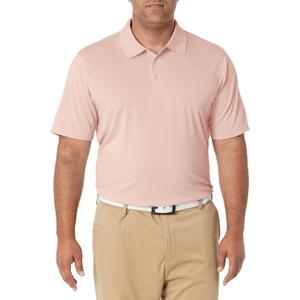 Amazon Essentials Mens Golf Polo Shirt, Moisture-Wicking Quick Dry, Short Sleeve (Large, Light Pink)