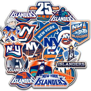 25 PCS New York American Islanders Hockey Stickers for Water Bottle, Laptop, Bicycle, Computer, Motorcycle, Travel Case, Car Decal Decoration Sticker
