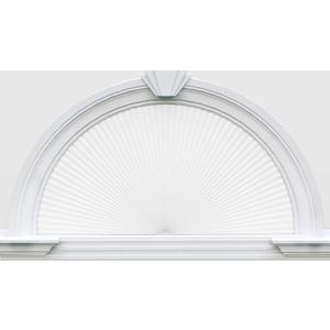 Myshade Arch Window Shades Half Circle Light Filtering Cellular Shades Cordless No Drill Blinds for Windows Half Moon Honeycomb Fabric No Tools Shades Easy Install (1PCS White 24" W X 12" H)