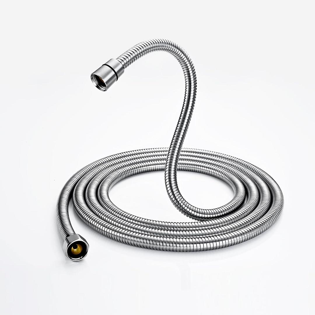 All Metal 118 Inch(3m) Stainless Steel Shower Hose, Extra Long Handheld Hose Extension, Anti-Twist Handheld Shower Head Hose, Universal Replacement for Shower Heads(Brushed Nickel)