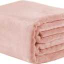 GentleSoft Throw Blanket for Couch & Bed, Premium Silky Flannel Cozy Blanket 60x80 inches, Super Soft Lightweight Warm Bed Blanket Winter, Travel Camping Room Decor, Blush Pink