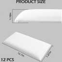 Elvone Upholstered Headboard Panels, 12 Panels Sized 7.8" x 15.7" Peel and Stick Padded Wall Panels for Kids, 3D Anti-Collision Wall Mounted Bed headboard for Full, White