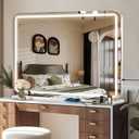 Ratsamee 40" x 30" Vanity Mirror with Lights, Led Makeup Mirror, Lighted Makeup Mirror with 3 Color Dimmable Lights, Smart Touch Screen Control, Aluminum Metal Frame,USB Charging Port