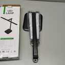 LED Desk Lamp for Office Home, Height Adjustable Architect Desk Light with USB Adapter, Stepless Dimming Desk Lamp Light for Reading, Study, Workbench (Black)