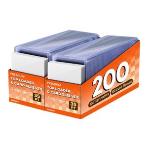 200 Card Sleeves Top Loaders for Cards, 3" x 4" Hard Plastic Toploaders, Baseball Card Protectors, Trading Card Holder for Football Sports Cards