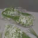 HyeFlora 35 PCS Artificial White Roses with 15 PCS Fake Baby Breath Realistic Fake Flowers Bouquet with Stem for DIY Wedding Party Home Decoration Vase Tables Centerpieces Arrangements Gift for Her
