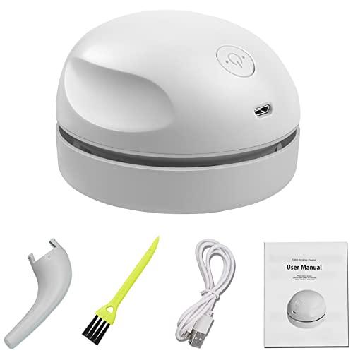 prowithlin Desktop Vacuum Cleaner USB Charging with Vacuum Nozzle Cleaning Brush, Detachable Design & Portable Mini Table Dust Vaccum Cleaners, Cleaning Dust, Crumbs, Piano, Computer, Car Etc(Gray)