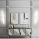 Ralbay 32" LED Gold Vanity Lights for Bathroom 36W Frosted Aluminum Modern Gold Bathroom Vanity Light Fixtures Over Mirror Modern Gold Bath Lighting 6000K White Light