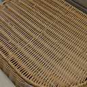 Juexica 3 Pcs Scalloped Rattan Baskets, Woven Rattan Wicker Storage Baskets with Lid for Nursery Storage Diaper Organizer Bathroom Decor (Dark Brown,Small,Medium,Large)