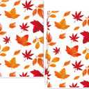 Fall Leaves Kitchen Dish Towel 18 x 28 Inch Orange Red Autumn Maple Leaves Dishcloth Decorative Hand Drying Tea Towel for Thanksgiving Cooking Baking, 2 Pcs