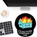 Upgrade Mouse Pad with Wrist Rest, Dumpster on Fire Ergonomic Gaming Gel Mouse Pad with Wrist Support, Cute Computer Mousepad for Desk Home Office Laptop, Pain Relief, Non-Slip PU Base