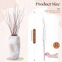 Thiccywoov 12 Pcs Real Dried Willow Branches 47.2 Inches Natural Curly Willow Twig for Decorative Large Floor Vases Craft DIY Floral Arrangements Centerpiece Rustic Wedding Garden Home Decor