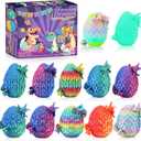 12PCS 3D Printed Dragon Eggs, Cool Stuff Fun Gifts, Mini Dragon Egg Set Articulated Crystal Dragons Fidget Toy for Boy Girls Kids Easter Basket Stuffers (12 Pcs)
