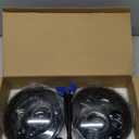 DOT Approved 7 Inch Halo LED Headlight Kit H4 High Low Beam - H6024 Plug and Play Compatible with Wrangler JK/TJ/CJ, Miata & More (H6024 Replacement), 2-Pack