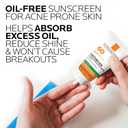 La Roche-Posay Anthelios Clear Skin Sunscreen Dry Touch SPF 60, Oil Free Sunscreen For Face, Oil Absorbing, Broad Spectrum SPF + Antioxidants, Non-Greasy, Oxybenzone Free, Travel Size
