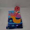 growell Hooded Kids Beach Towels - Toddler Bath Towel Girls Boys Swim Cover-ups for Ages 1 to 6 Kids Pool Towels Quick Dry Lightweight Soft Microfiber Poncho Towel 24x24 (Mermaid Starfish)