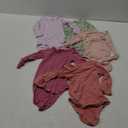 PurComfy Supersoft Long Sleeve Baby Bodysuits, Premium Bamboo Rayon Bodysuit Unisex Boy Girl 12-18  months,5 pack