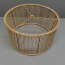 Bamboo LampShades Medium Rattan Lamp shade,Drum,Boho Lamp shades For Table Lamps,replacement lampshade For Floor Lamp,Chandeliers,living room bedroom,Home office (Round 4 Bamboo)