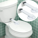 Toilet Locks Baby Proof (2Pack) Ideal Baby Proof Toilet Lid Lock with Arm – No Tools Needed Easy Installation with 3M Adhesive – Top Safety Toilet Seat Lock – Fits Most Toilets, White