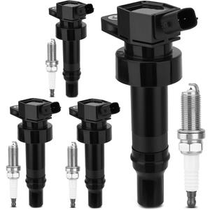 4PCS UF652 Ignition Coils & 93815 Double Iridium Spark Plug Compatible with Hyundai Accent Veloster 2012-2020, Kia Rio Soul 2012-2019 Replace# 273012B100 C1803 5C1860 GN10634