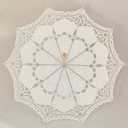 Lace Parasol Umbrella Vintage Wedding Bridal Lace Umbrella for Decoration Photo Tea Party 32 Inch Adult Size