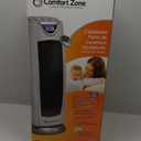 Comfort Zone 1500W Oscillating Ceramic Tower Space Heater  Portable Electric Heater, Digital Display, Remote Control, 80 Oscillation & 12H Timer  Tip-Over & Overheat Protection for Home & Bedroom