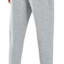 NORTHYARD Men's Cotton Athletic Jogger Sweatpants with Zipper Pockets Running Workout Gym Tapered Pants Comfy Lounge Pants (Gray, XXXL)