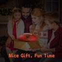 Glow in The Dark Football, Light Up Fooball, LED Leather Football with Air Pump, Perfect for Evening Play, Camping and Beach Fun, Size 6 (Brown)