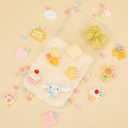 Esdallina Junk Case Charms Cute Yellow 3D Cartoon Phone Case Resin Charms Kit with Large Figurine and Cream Glue