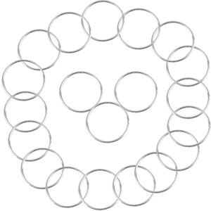 20Pcs Macrame Hoops Ring, BetterJonny 2 Inch Metal Craft Rings Hoops Silver Dream Catcher Rings Wreath Hoop Rings for Home Decorations DIY Crafts and Wall Hanging Crafts
