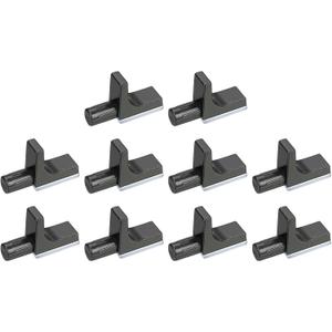 uxcell 10 Pcs Shelf Support Pegs, 7.5mm/0.30" Pin Length Zinc Alloy Kitchen Cabinet Shelf Holder Support Pins for Bookshelf Cupboard Closet Furniture, Black