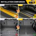 Trunk Mat with Door Sill Guards for 2021-2025 Jeep Wrangler JL Unlimited 4XE Accessories All Weather Rear Trunk Liner Door Sill Protector for 21-25 JL JLU 4XE 4 Door(Not for 4X4)