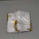 PerKoop 50 Pcs Baptism Satin Gift Bags with Drawstring 4 x 6 Inch Religious Gift Bags Cross Candy Jewelry Pouches for Baptism Christmas Nativity First Communion Party Favor(White)