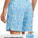NORTHYARD Mens Swim Trunks 5" Beach Swim Shorts Quick Dry Bathing Suit with Mesh Liner Packable (Blue, M)