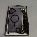 MAGEASY Case for iPhone 16 Plus 6.7" - Case with Crossbody Strap, 16ft Drop Protection, Compatible with MagSafe | Roam M (Black)