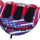 ZOOMBROS Towable Tubes for Boating 2-3 Person, Water Tubes for Boats to Pull, Safety Inflatable Boat Tubes and Towables, Water Sport Towables with Drainage, Quick Connector and Wings