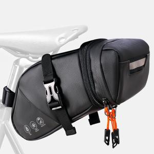 NDakter Bike Seat Bag, 2L Large Capacity Bicycle Saddle Bag,Waterproof Bike Pouch Under Seat, Storage Space adjustable Bike Storage Bag With Large Reflective Coating, Bike Tool Pack for Adult Bike