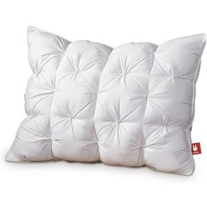 ZUBISU Queen Size Luxury White Goose Down Pillow,800 Fill Power Fluffy and Soft Hotel Feather Pillow,Ideal Bed Pillows for Side Sleepers,Pack of 1 (Queen, White)