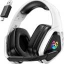 Tatybo Wireless Gaming Headset for PC, Ps5, Ps4, 2.4 Ghz USB & Type-C Gaming Headphones with Microphone, 30H Battery Bluetooth Headphones for Switch, Laptop, Mobile, Mac