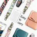 4 Pcs Stretchy Scrunchie Lanyard for ID Badge Lanyard Elastic Neck Key Chain Stretchy Lanyard for Teacher Nurse School Office