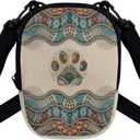 2 x Suobstales Small Crossbody Bags for Men Casual Shoulder Bag Chest Bag Youth Messenger Bag Purses and Bags (Boho Dog Claw)