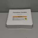 Raycare Flameless Candle with Remote Timer  5 Flickering Acrylic Battery Operated LED Pillar Candles with Embedded Star String for Christmas, Home Decor, and as a Gift(White)